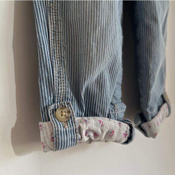 OshKosh B'gosh Overalls - 24 Months - Cute Floral Trim - Picture 2 of 7